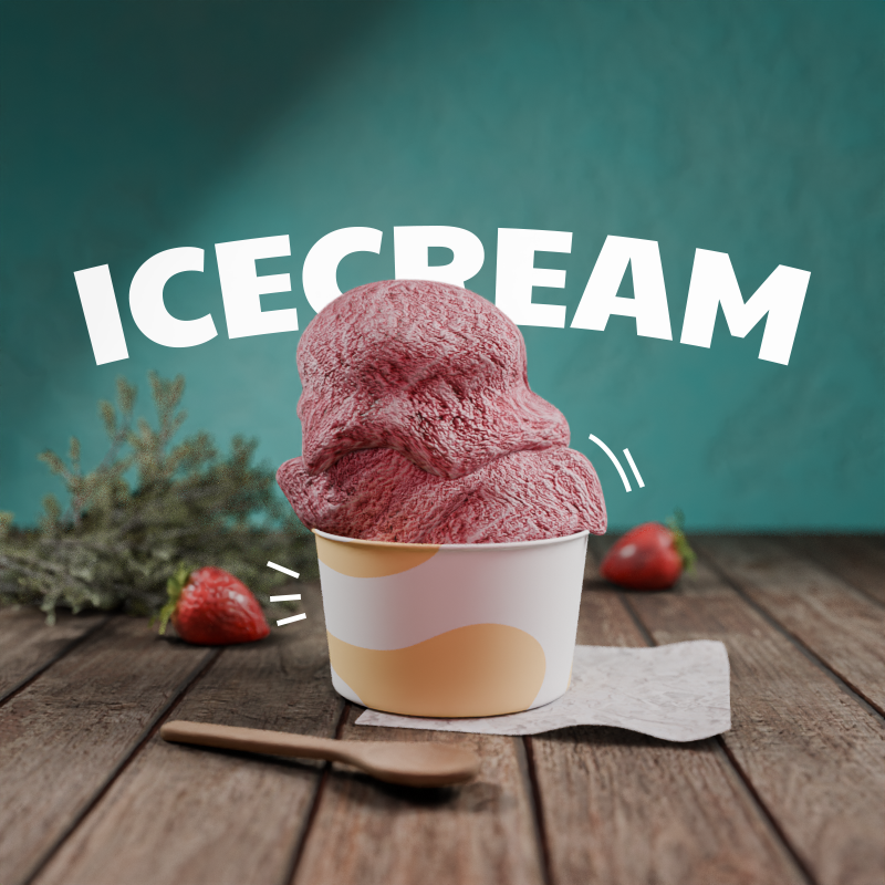 bretenera sladoled 3d